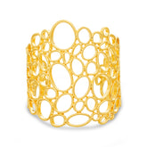 Organic Shaped Open Circle Cuff Bracelet